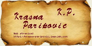 Krasna Paripović vizit kartica